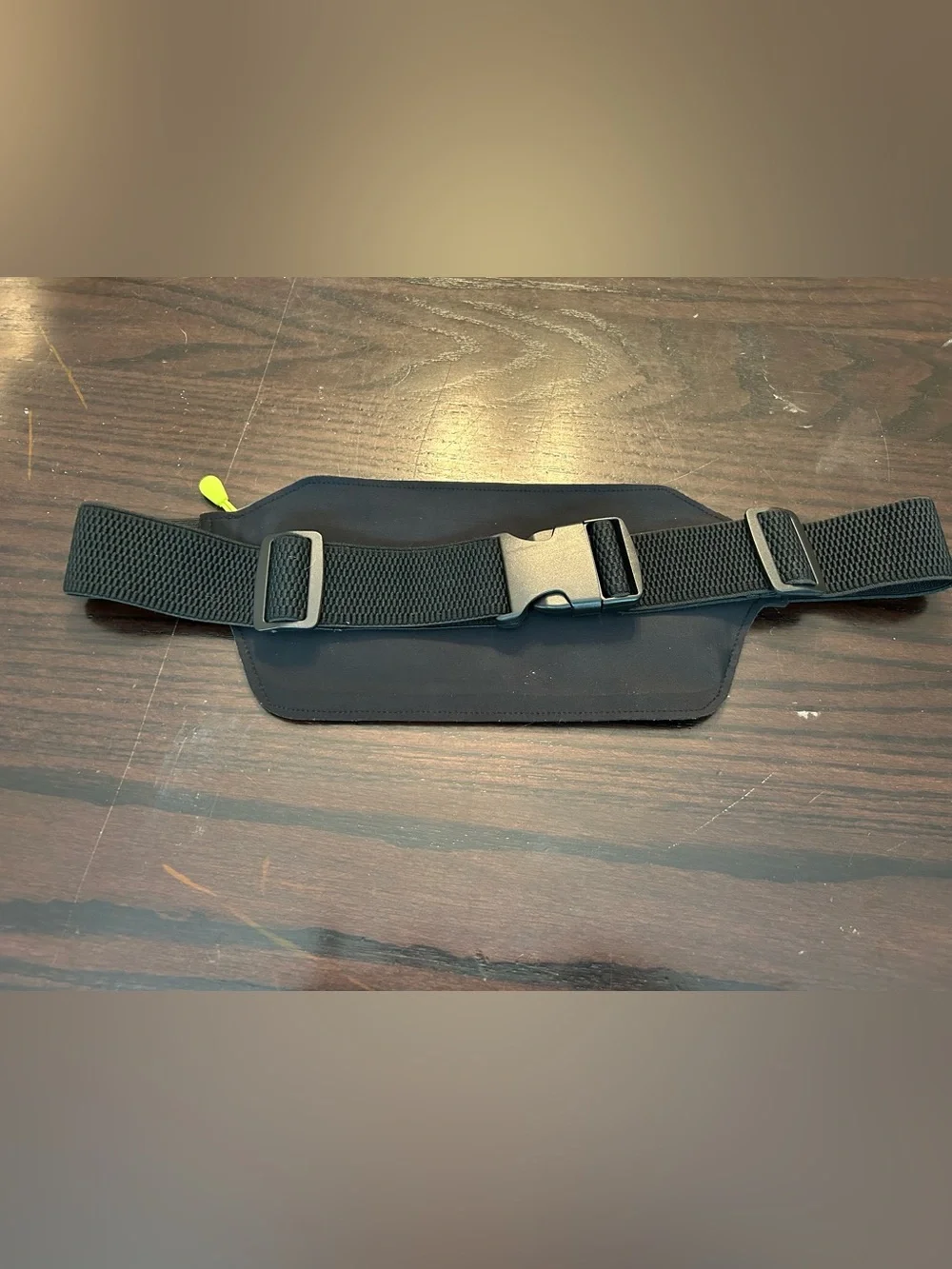 USHAKE Waist Pack Black/Yellow Zip Pocket Adjustable Fits 5.5